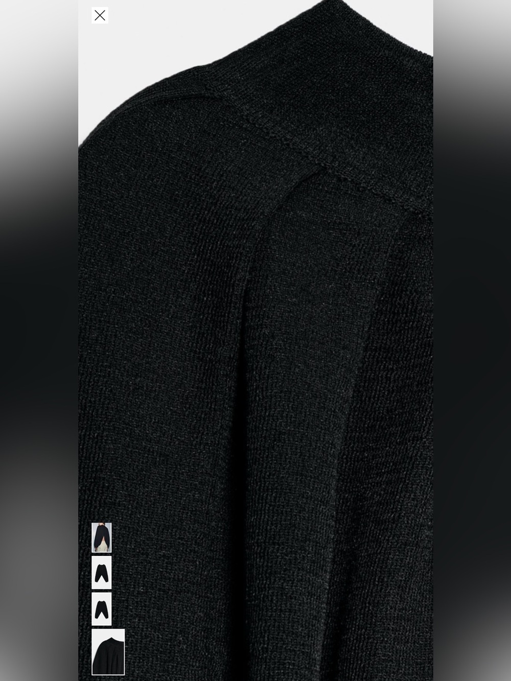 ZARA Haute Couture Fashion Statement. Black High-Neck Fine Knit Cape Top🔥🔥🔥 - Picture 7 of 10